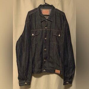 Guess Jean Jacket Size XXXL 54” Denim Button Down Long Sleeve Men’s